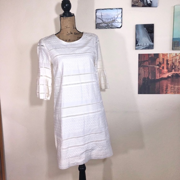 J. Crew Dresses & Skirts - J Crew white cotton and eyelet shift dress, Sz. 00